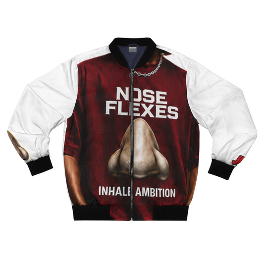 Bomber Jacket — 'Nose Flexes' Graphic Bomber with JBZ Bee Backprint