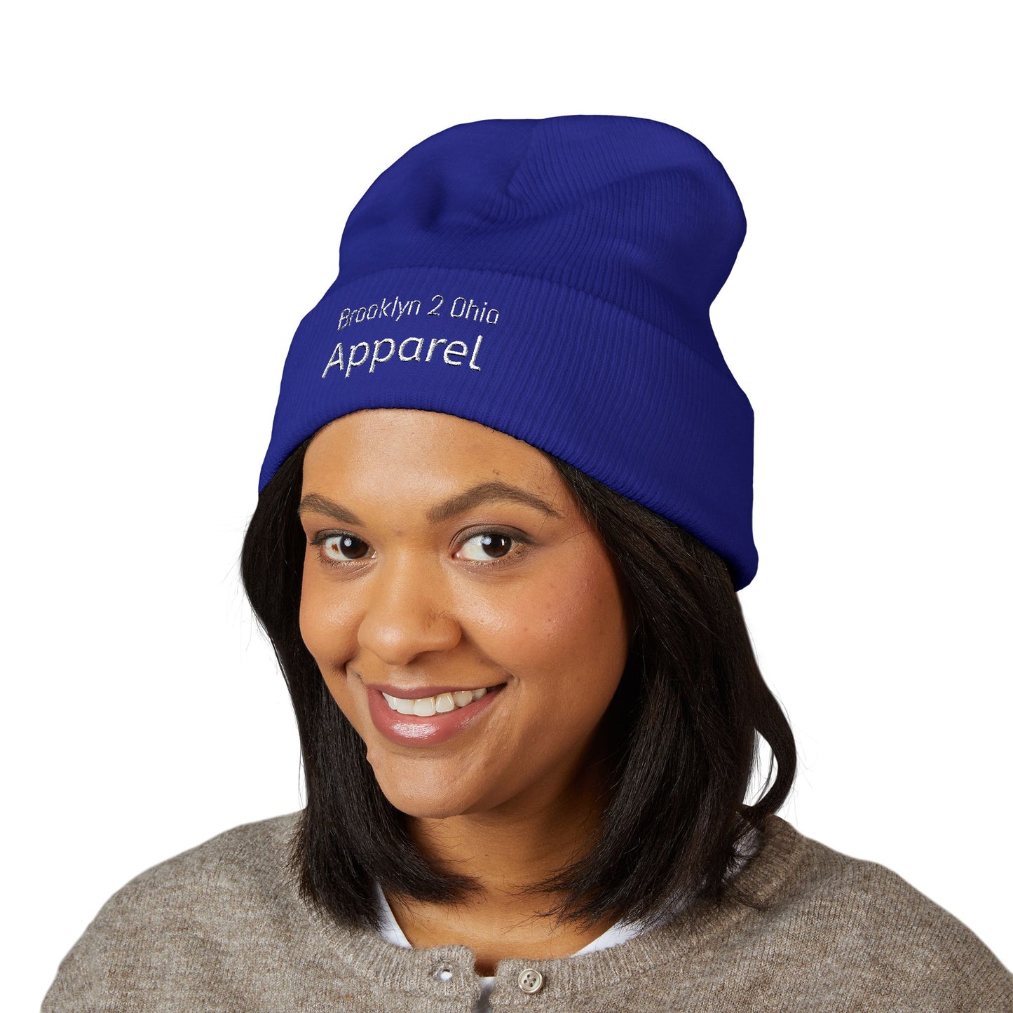 Brooklyn 2 Ohio Cuffed Beanie – Embroidered Unisex Winter Hat