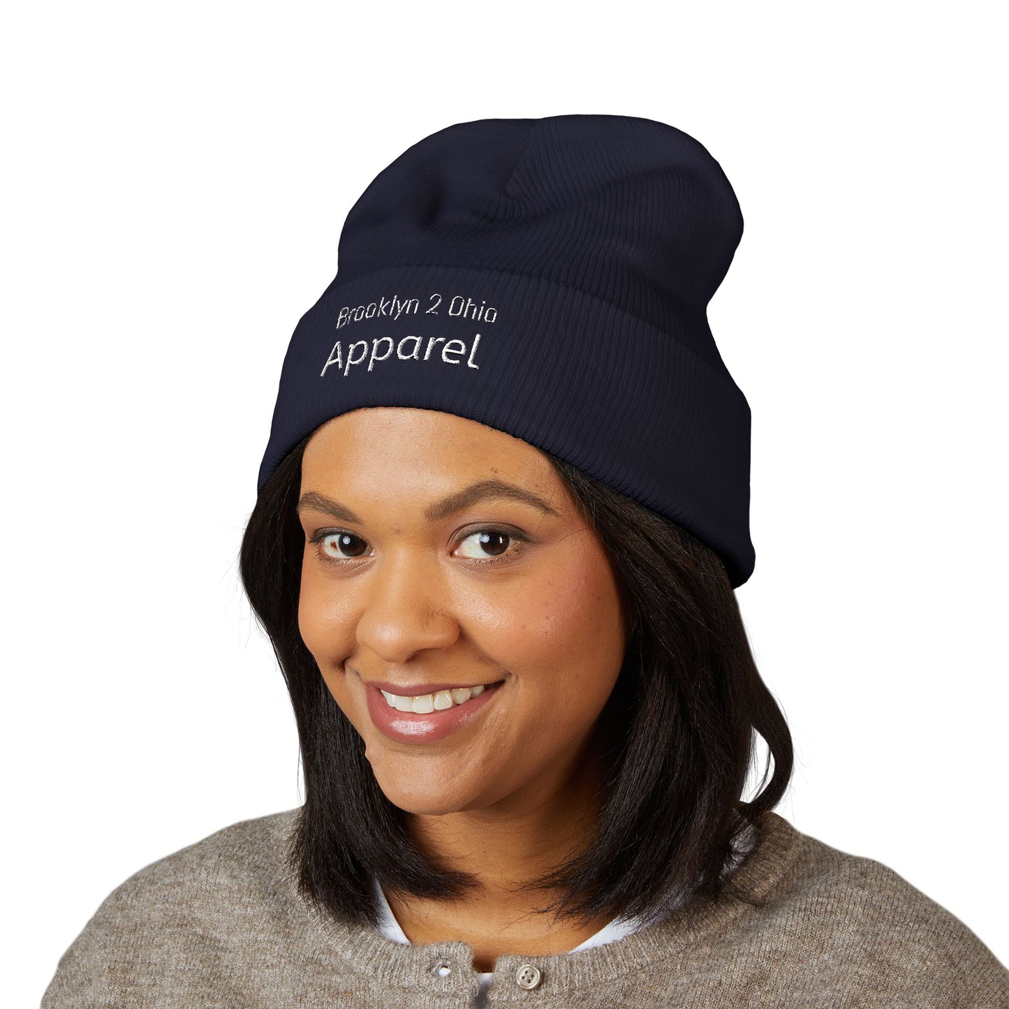 Brooklyn 2 Ohio Cuffed Beanie – Embroidered Unisex Winter Hat