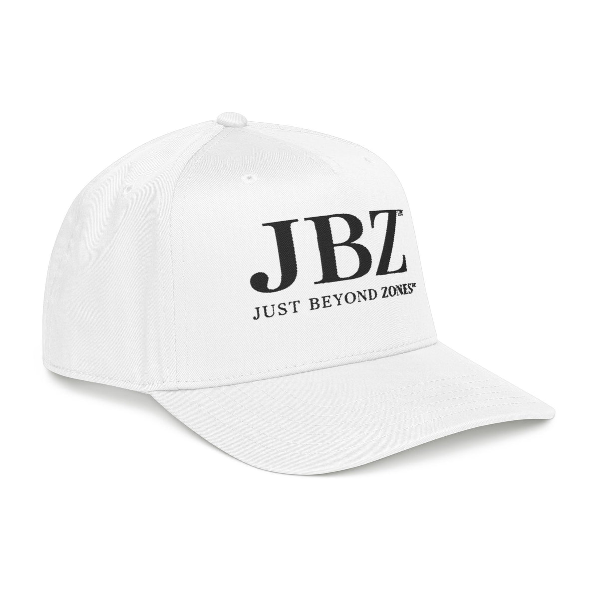 JBZ Just Beyond Zones™ White Logo Baseball Cap – Unisex Streetwear Ha