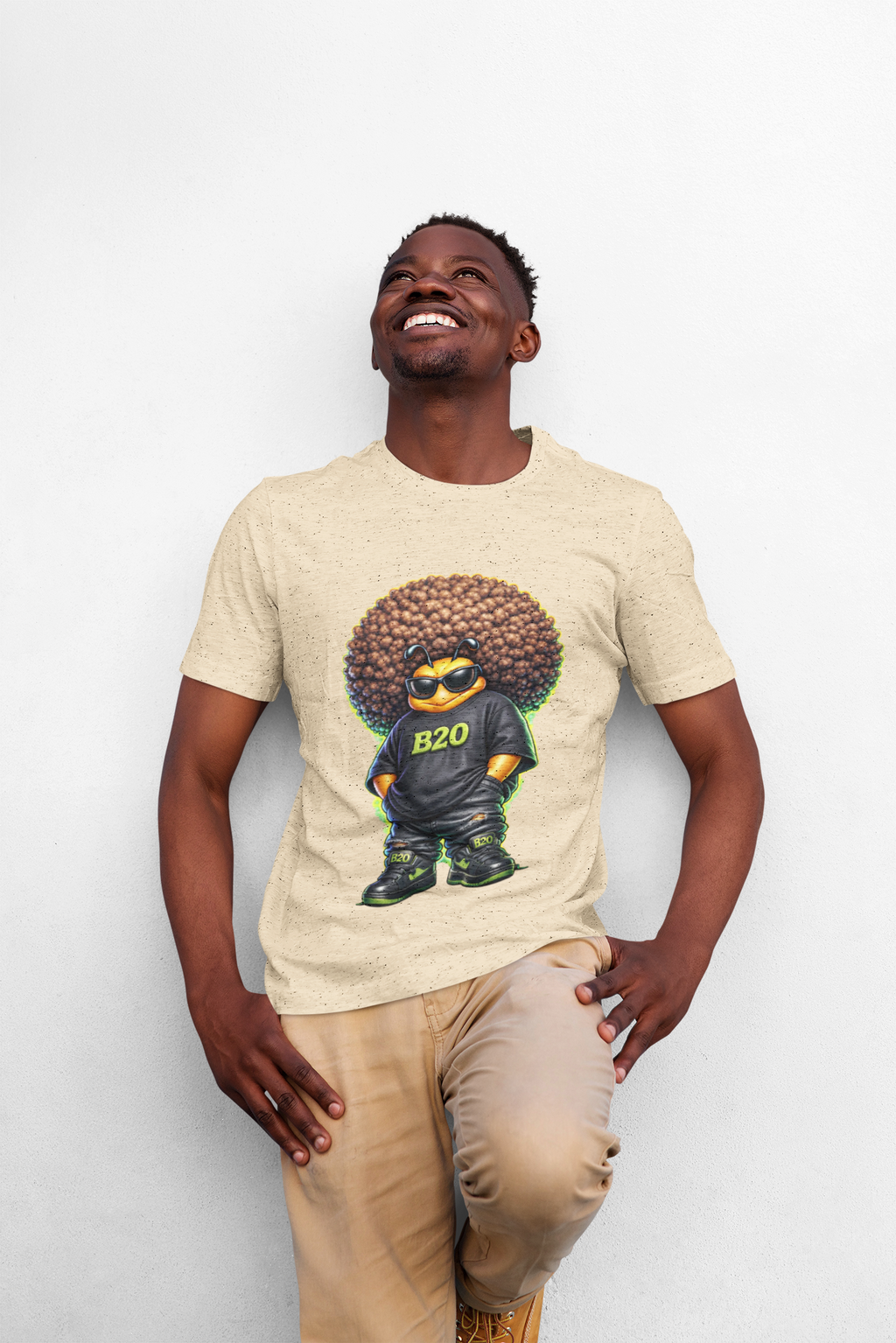 B2O Afro Bee Urban Graphic Tee – Brooklyn 2 Ohio Streetwear Shirt