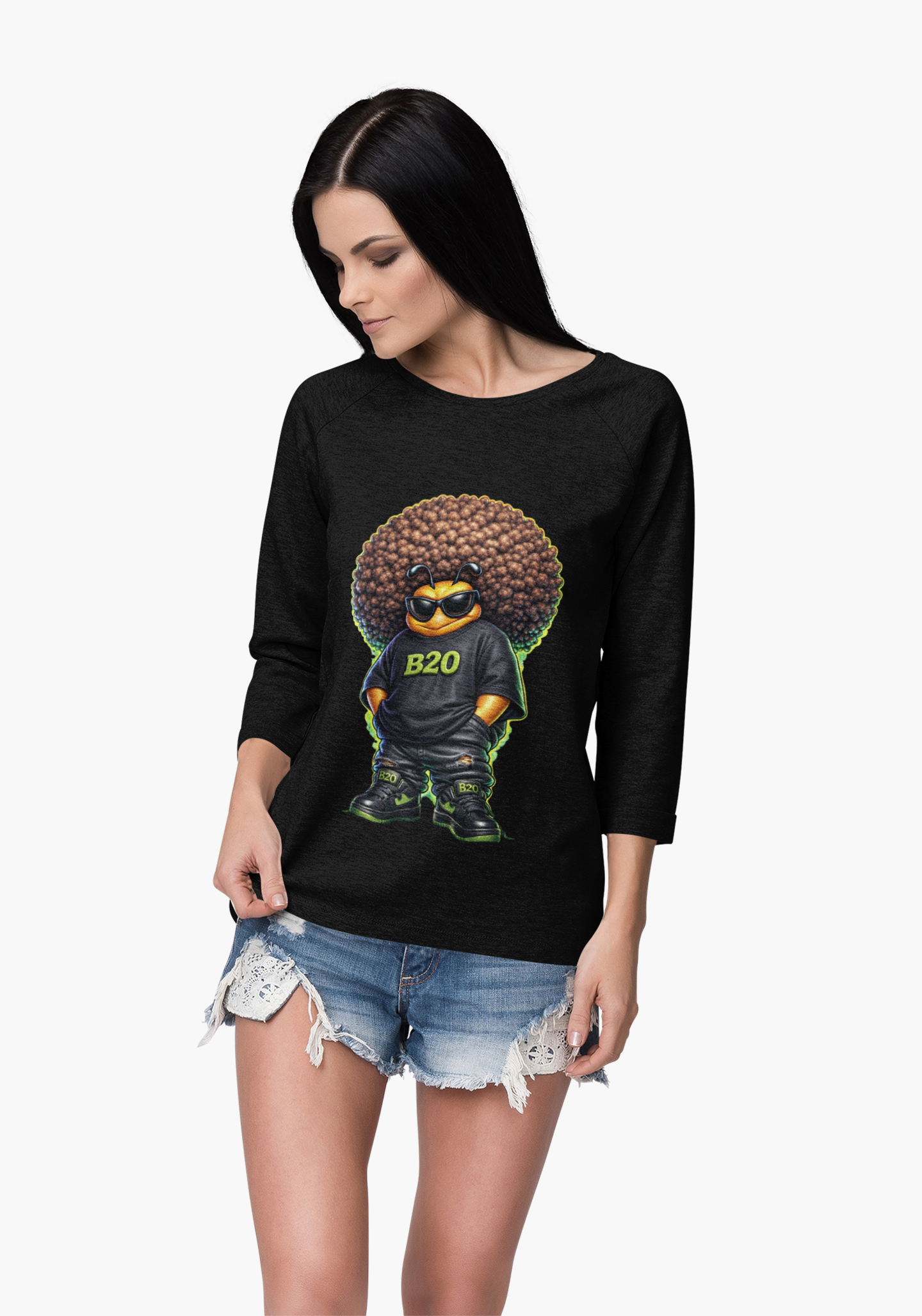 B2O Afro Bee Urban Graphic Tee – Brooklyn 2 Ohio Streetwear Shirt