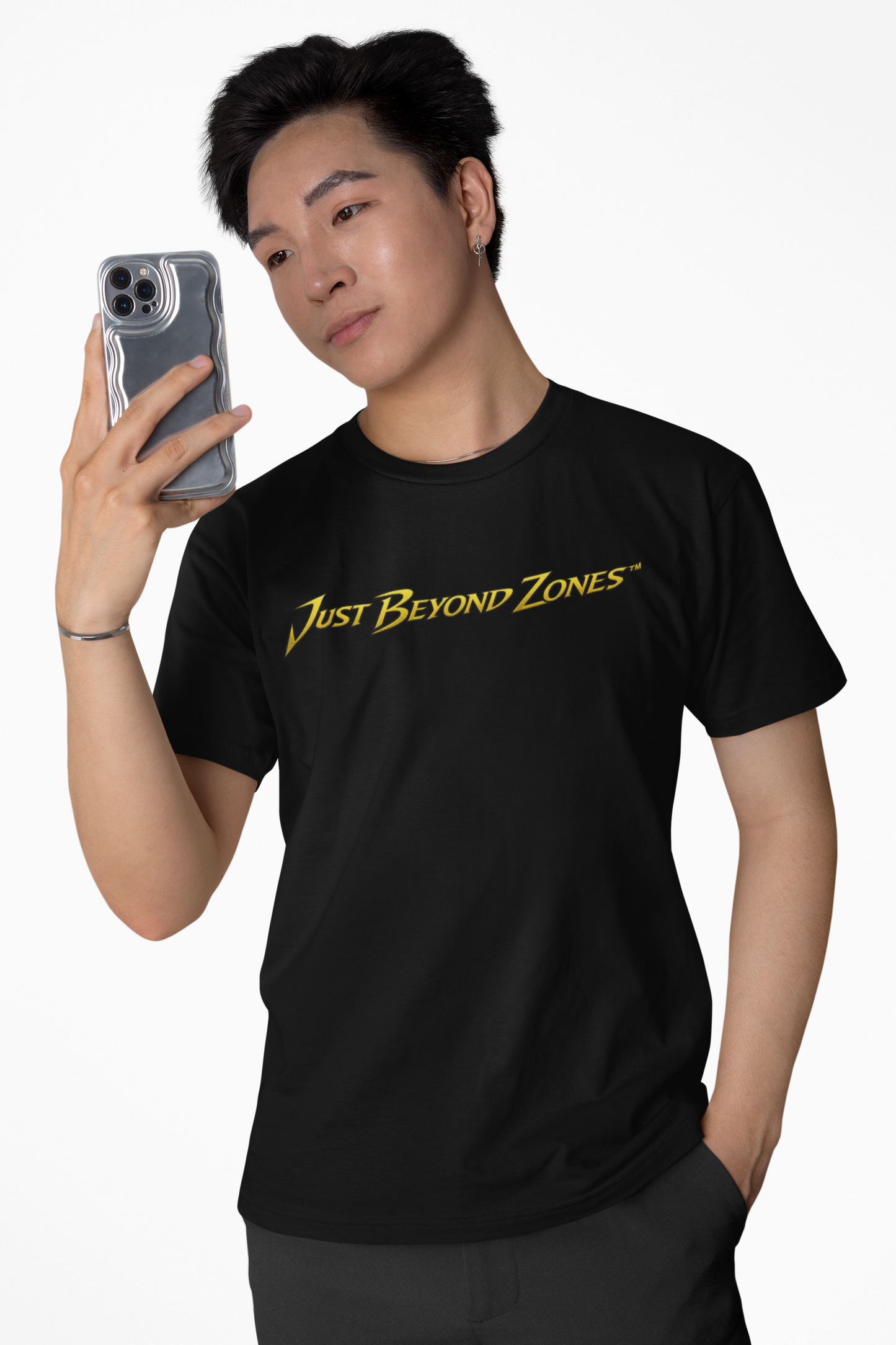 Just Beyond Zones Gold Logo T-Shirt – Unisex Cotton Tee (Gildan 5000)