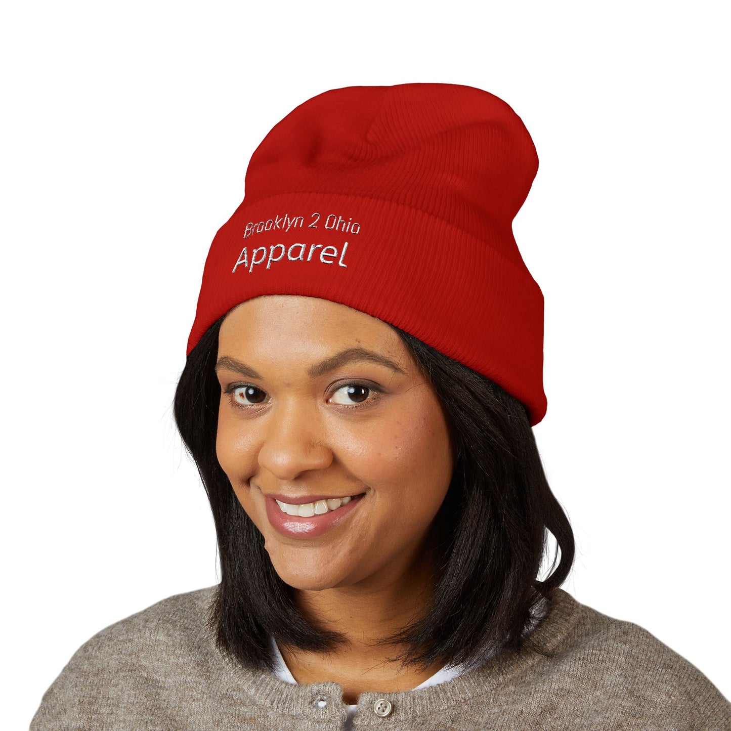Brooklyn 2 Ohio Cuffed Beanie – Embroidered Unisex Winter Hat