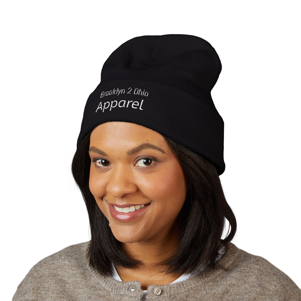 B2O Cuffed Beanie – Embroidered Unisex Winter Hat