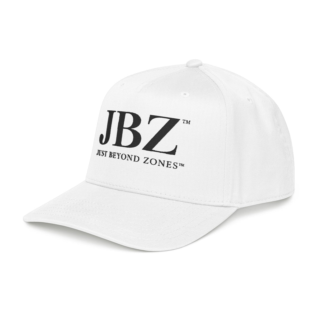 JBZ Just Beyond Zones™ White Logo Baseball Cap – Unisex Streetwear Ha