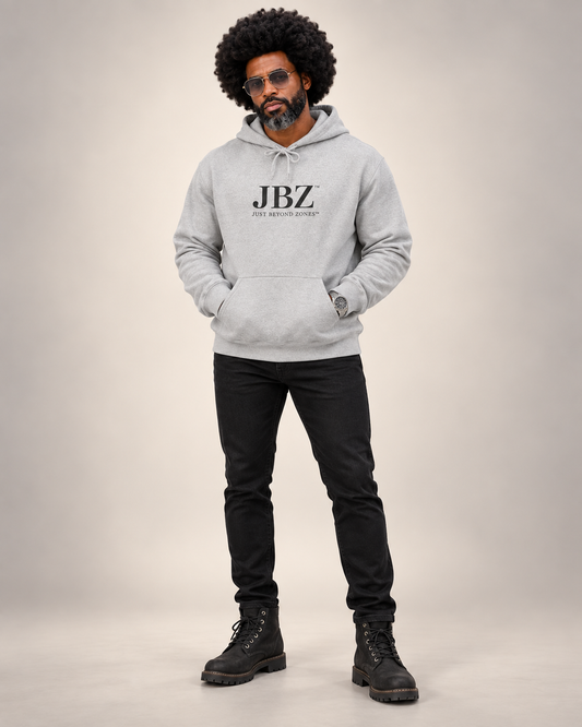 JBZ Just Beyond Zones Unisex Hoodie – Minimalist Streetwear Pullover Sweatshirt