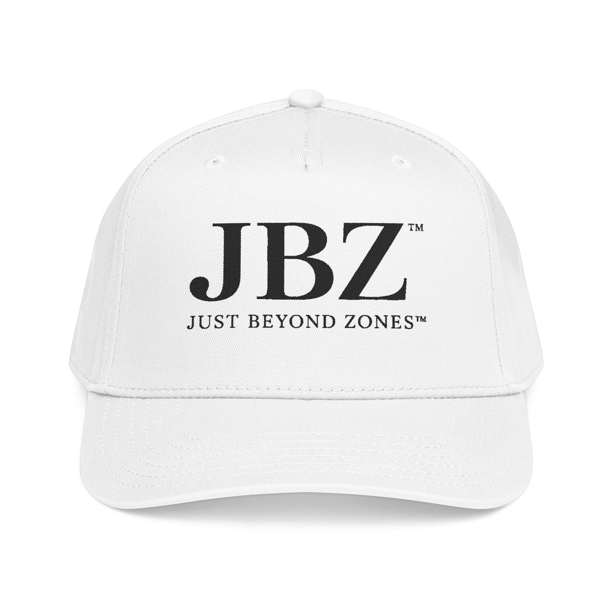 JBZ Just Beyond Zones™ White Logo Baseball Cap – Unisex Streetwear Ha