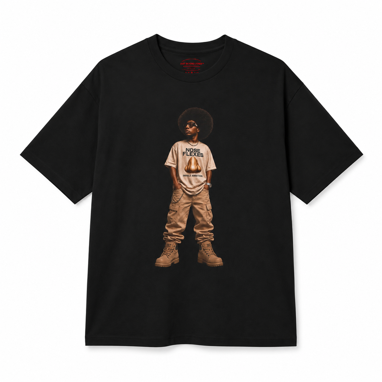 NOSE FLEXES™ “Inhale Ambition” Oversized Heavyweight Streetwear T-Shirt | JBZ™