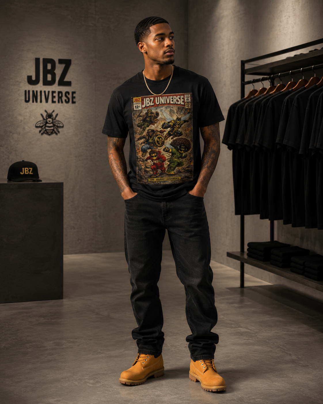 JBZ Universe™ Comic Book Graphic T-Shirt – Vintage Oversized Urban Streetwear Tee