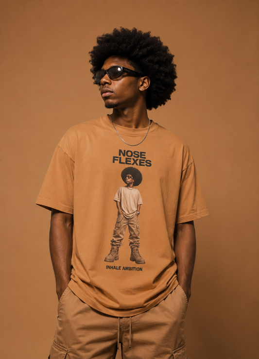 NOSE FLEXES™ “Inhale Ambition” Oversized Heavyweight Streetwear T-Shirt | JBZ™